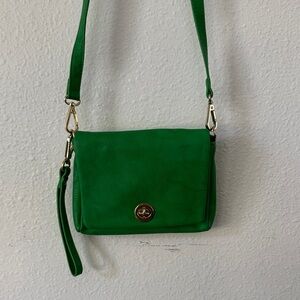 Charming Charlie Vibrant Green Crossbody Bag